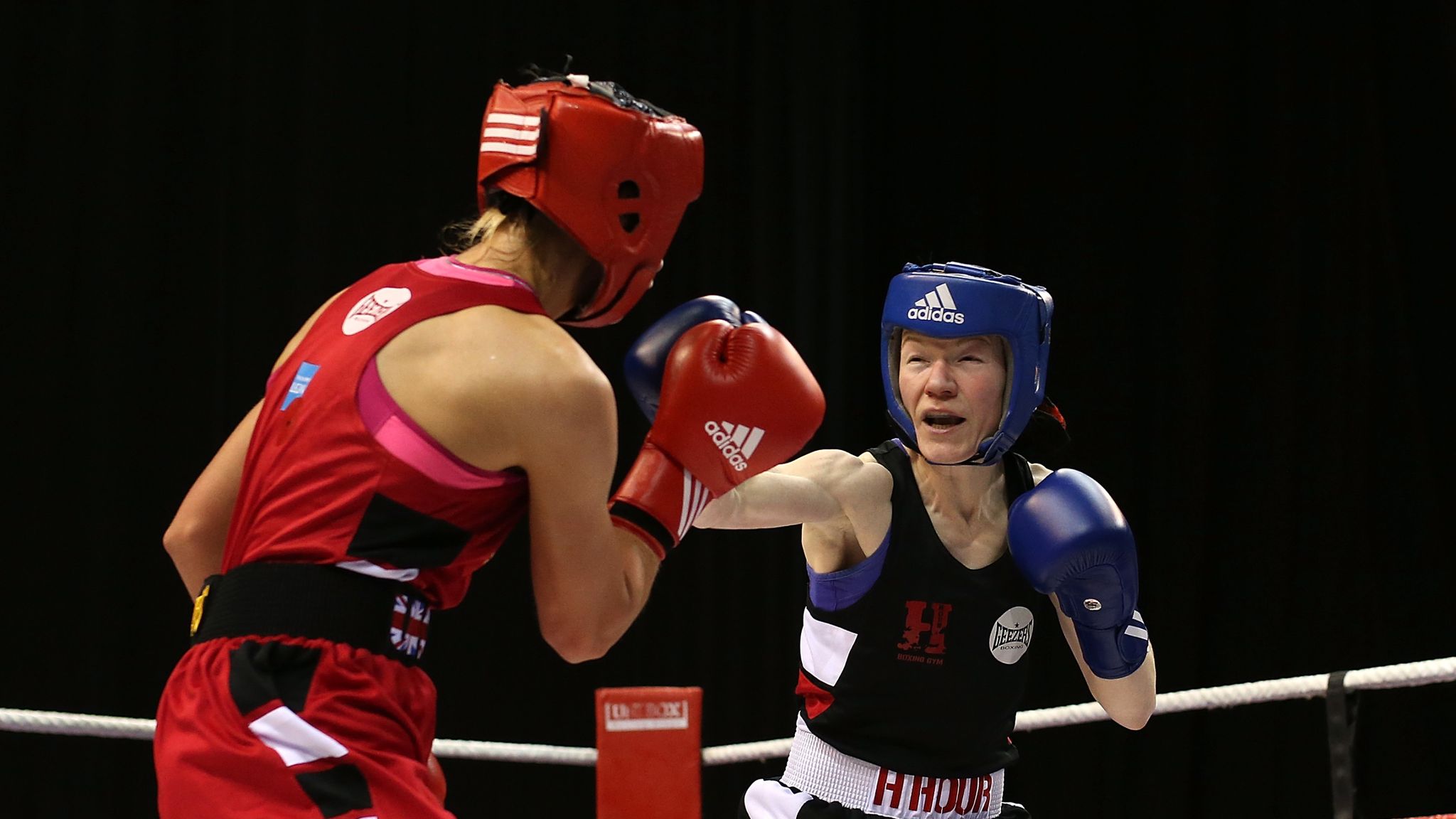 Workathlete's speaker and coach Rachel Mackenziie  during her boxing match